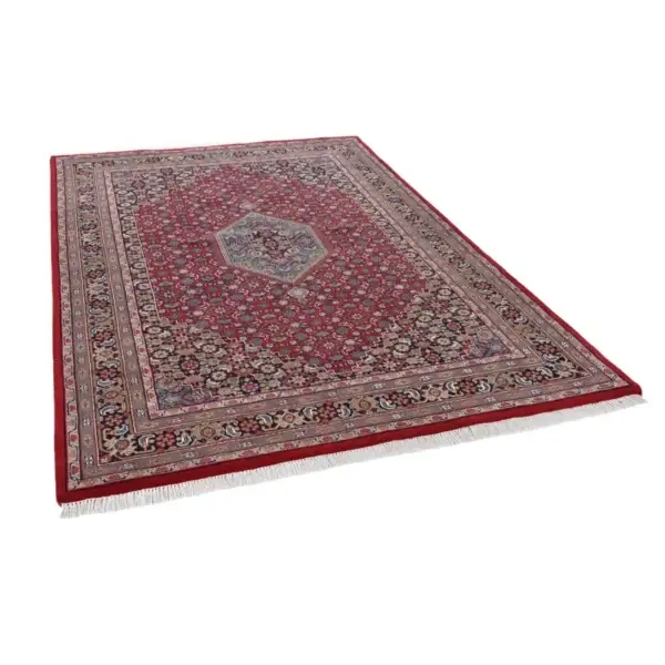 Agim Oriental Hand Woven Knotted Red Rug 2