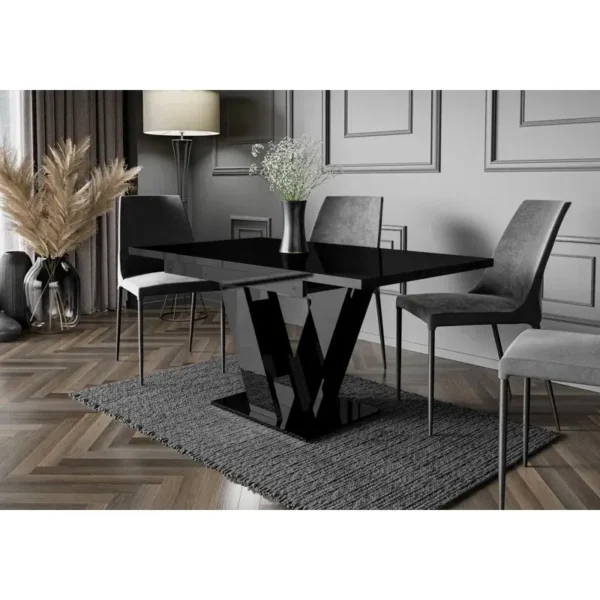 Extendable Dining Table Black