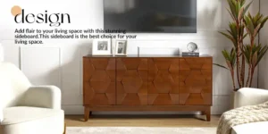 Storage Sideboard with Hexagonal Design