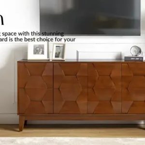 Storage Sideboard with Hexagonal Design