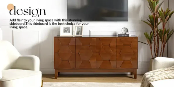 Storage Sideboard with Hexagonal Design